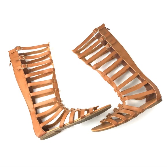 Steve Madden Girl Sophia Brown Tall Gladiator 8.5 - Picture 4 of 8